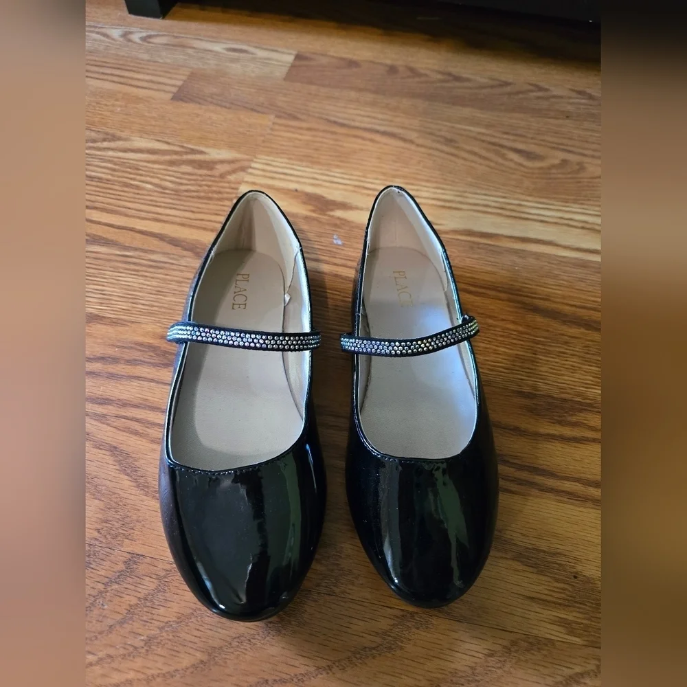 The Children's Place Glossy Black Dress Shoes